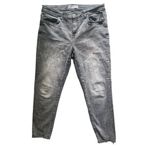 Women’s Zara Jeans Size 12 Black Distressed Pants Eur 44